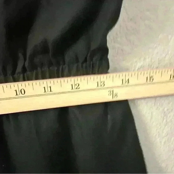 J. Crew Scalloped Hem Romper Black Linen Blend Neck Tie Size XS Summer - Picture 9 of 10